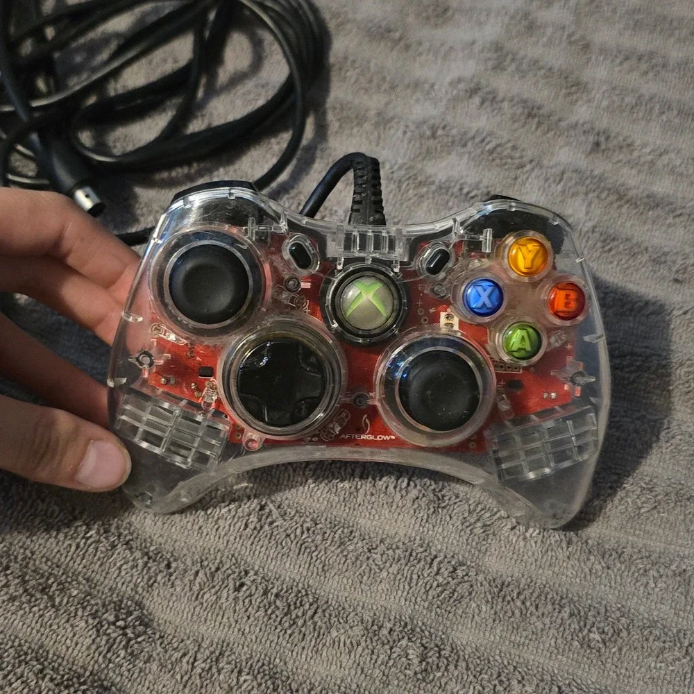 PDP Afterglow AX.1 Xbox 360 Controller Wired Clear Transparent PL-3602 PCB PC